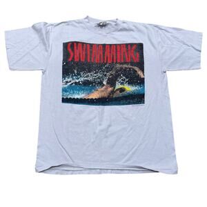 VTG 90s? Sun Sportswear Anderson “SWIMMING” Single Stitch T-Shirt XL Macgregor